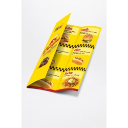 Brochures tamaño carta (8.5"x11" abierto) (Papel Bond 20)